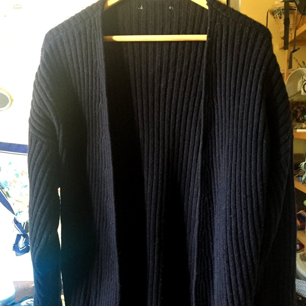 Navy Everlane Wool/Cashmere Cardigan